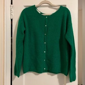 Sezane Gaspard Cardigan Green